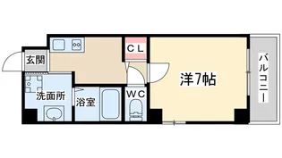 アルバ天神橋【6階】の間取り