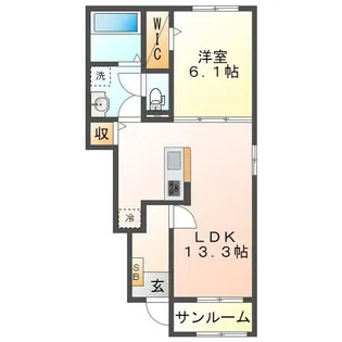 シェルト クレーテ津 A【1階】の間取り