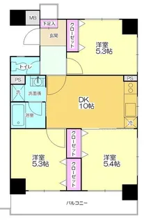 東京都世田谷区赤堤5【マンション】の間取り