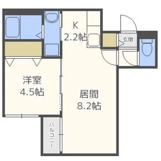 北海道札幌市西区二十四軒三条6【マンション】の間取り