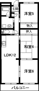 グランドール鳴丘【2階】の間取り