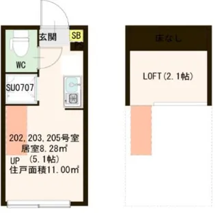 プランドール桜台【2階】の間取り