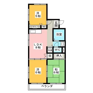 ララ トップ 本山 B【2階】の間取り