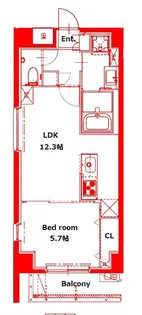 神奈川県横浜市南区井土ケ谷下町【マンション】の間取り
