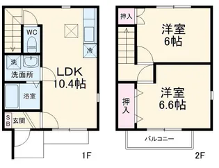 茨城県下妻市新堀【一戸建】の間取り