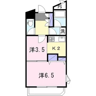 プリンスコート大和【1階】の間取り