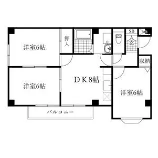 ミキハイツA【1階】の間取り