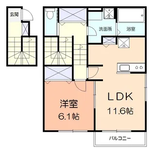 神奈川県厚木市戸室3【アパート】の間取り