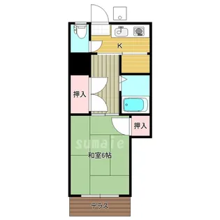 坂田荘【1階】の間取り