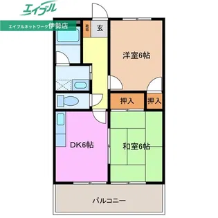 MOON RIVER B【2階】の間取り