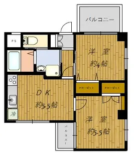 マイキャッスル西小山第2【2階】の間取り