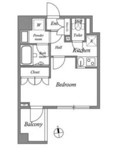 ザレジデンス神楽坂II【1階】の間取り