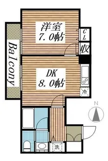 メゾン・ド・ヴィレ駒形【9階】の間取り