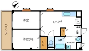 トーシンコーポ梅島【1階】の間取り