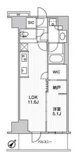 WORVE横浜伊勢佐木町【15階】の間取り