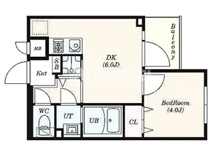 ルネサンスコート自由が丘【4階】の間取り