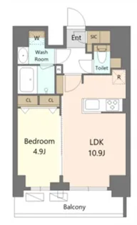 S-RESIDENCE新宿早稲田avelis【7階】の間取り