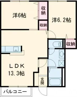 クリスタル牛久【1階】の間取り