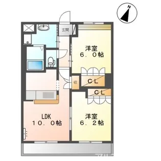 サンタプレイス弐番館【2階】の間取り