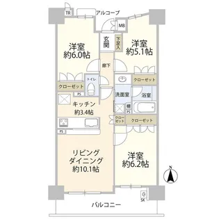 リビオ新蒲田(0005653)【9階】の間取り