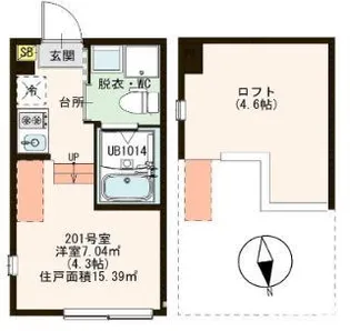 ハーモニーテラス金町VII【2階】の間取り