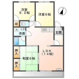 ロイヤルハイム【2階】の間取り