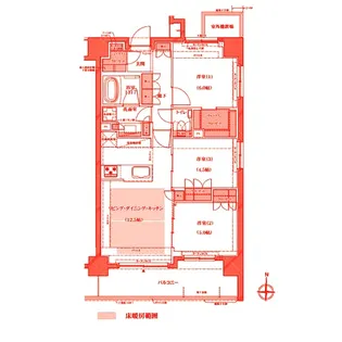 ディームス横濱青木町【6階】の間取り