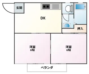 サンシティフルヤB【2階】の間取り