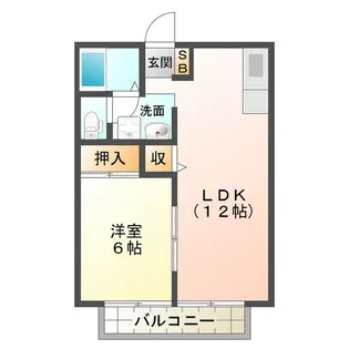 コーポみつC【2階】の間取り