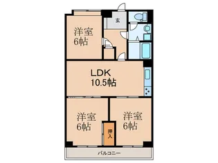 ライオンズマンション小笹第2【3階】の間取り