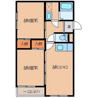 フジハイツ【2階】の間取り