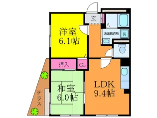 アミ-ゴサイト【1階】の間取り