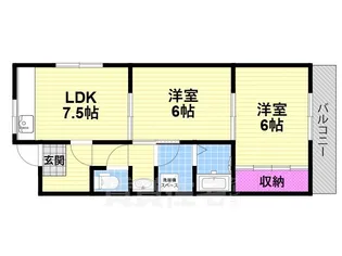 グリーンハイツ栄【2階】の間取り