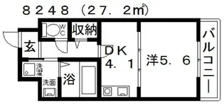 アベニュー岡【6階】の間取り