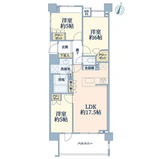 ライオンズ中野南台グリーンゲート【4階】の間取り