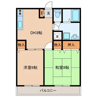 マンションみやび【2階】の間取り