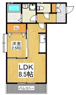 ミュウズプレイス【3階】の間取り
