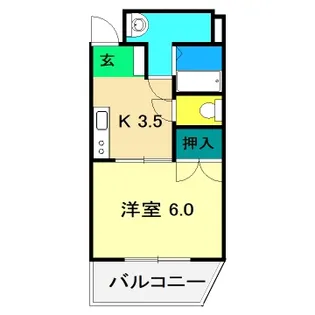 アゼリア若松【4階】の間取り