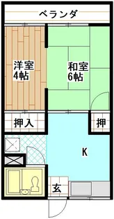 陽行ハイム【1階】の間取り
