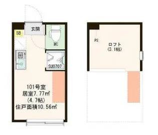 ハーモニーテラス桜上水III【1階】の間取り