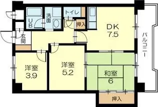 ロイヤルコーポ伊保【3階】の間取り