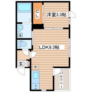 グロウランス長町南【1階】の間取り