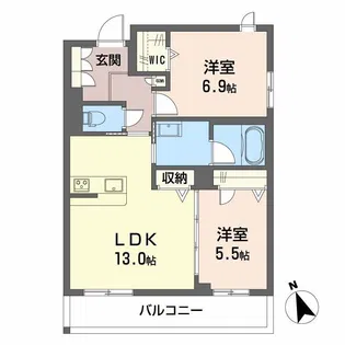 Seaside House【2階】の間取り