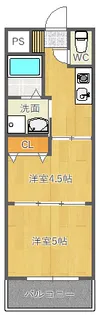 ヴィラほったII【3階】の間取り
