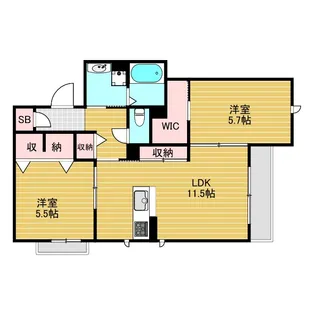 メゾンプレジール【2階】の間取り