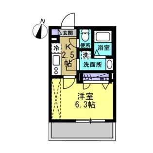 ヴィエレ シャーメゾン【2階】の間取り