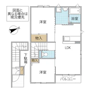 ベルクシュトラーセ【2階】の間取り