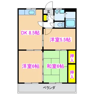 エクセレントIKEDAII【2階】の間取り