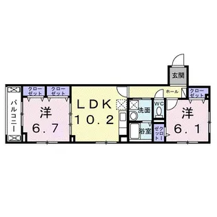 グルックパティオ高円寺【2階】の間取り