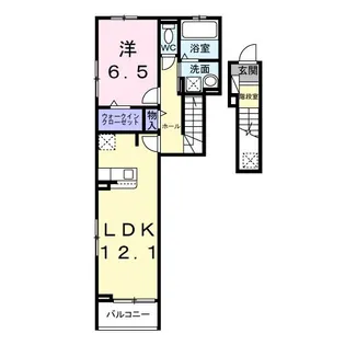 アンソレイユ【2階】の間取り